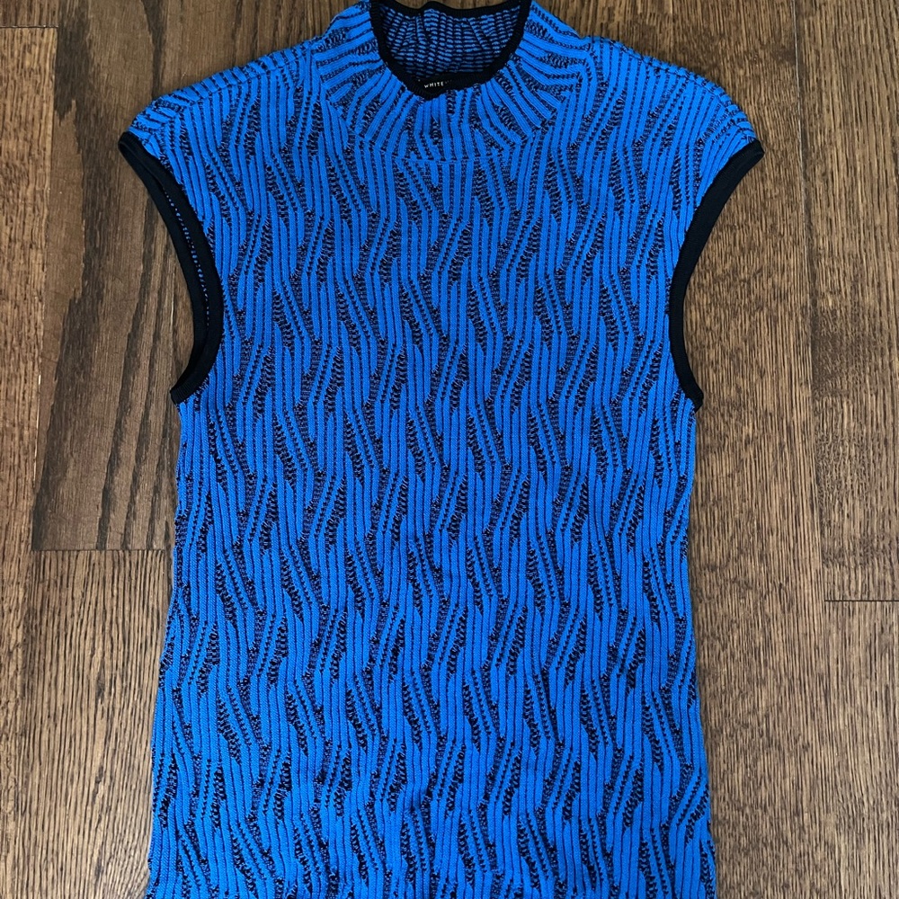 Size XS Blue and Black White House Black Market Tank Top